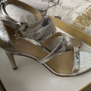 Michael Kors Metallic Silver Heels